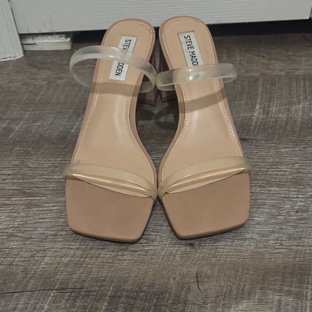 Steve Madden Nude Block Heel Sandals